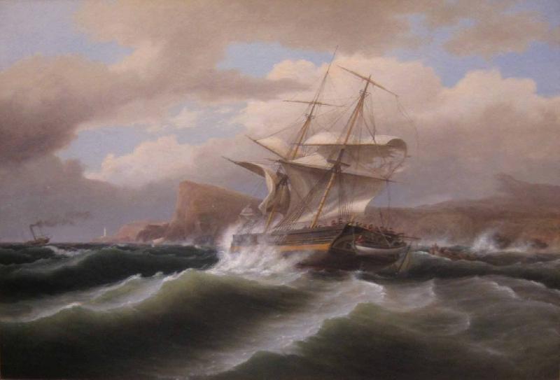 Thomas Birch An American Ship in Distress Germany oil painting art